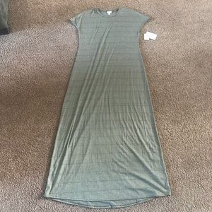 NWT Lularoe Maria Dress Large Olive Green